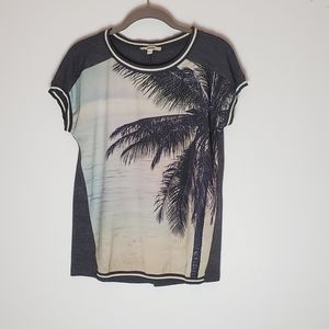 Koton Tropical Print Palm Tree Shirt